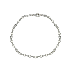 pulsera plata traversino onda