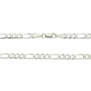 cadena plata 3x1 hueca chata 4mm