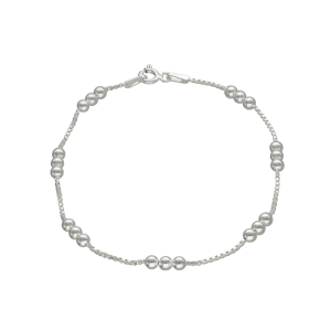 pulsera plata veneziana con bolitas