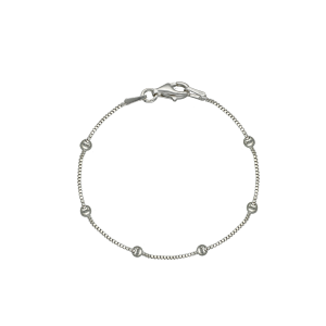 pulsera plata veneziana con bolitas