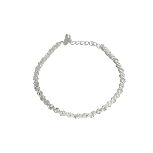 pulsera plata semirígida facetada
