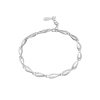 pulsera plata hojitas facetadas