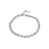pulsera plata corazones facetados
