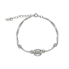 pulsera plata veneziana centro oval