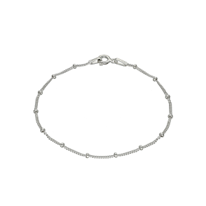 pulsera plata grumet bolitas