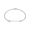 pulsera plata identidad