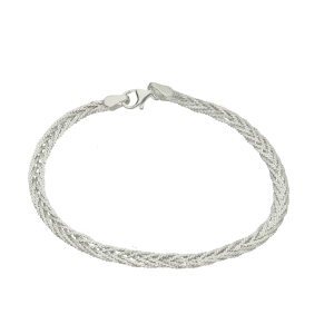 pulsera plata trenza serpentina