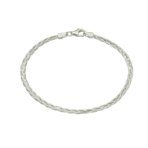 pulsera plata trenza serpentina