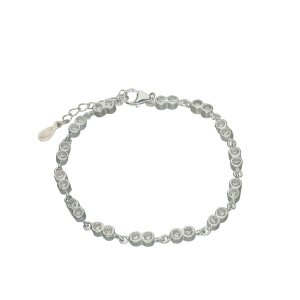 pulsera plata cubics