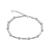 pulsera plata cubics