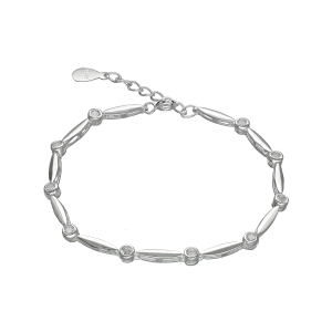 pulsera plata cubics