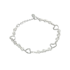 pulsera plata corazones