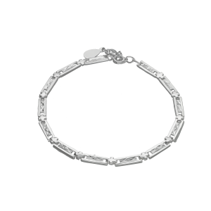 pulsera plata barras facetadas