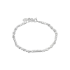 pulsera plata barras + corazones