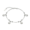 pulsera plata veneziana con dijes cubics