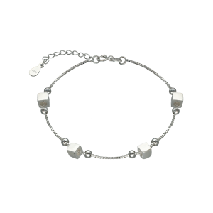 pulsera plata veneziana con cubos