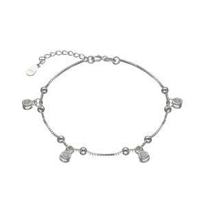 pulsera plata veneziana dijes susanos cubics