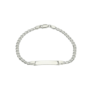 pulsera plata identidad
