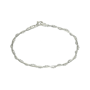 pulsera plata trenza topo palinato