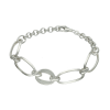 pulsera plata hueca ovales