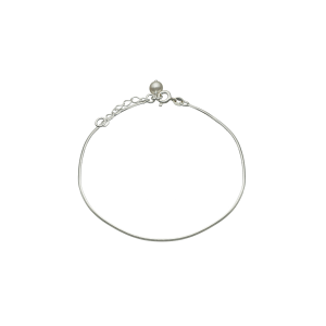 pulsera plata tobillera cadena topo + dije