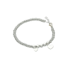 pulsera plata separadores + dados+corazon chapita