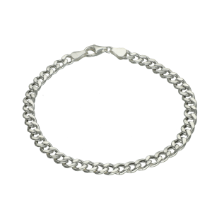 pulsera plata grumet hueca