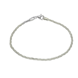 pulsera plata trenza snake palinato