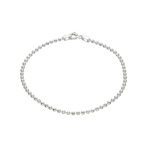 pulsera plata bolitas diamantadas