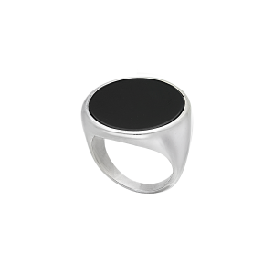Anillo piedra redonda Onix