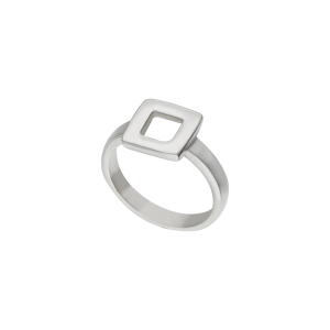 Anillo cuadrado calado