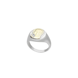 Anillo virgen nina duble contorno