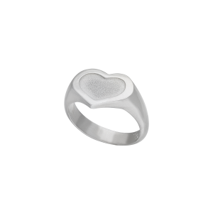 Anillo corazon con relieve