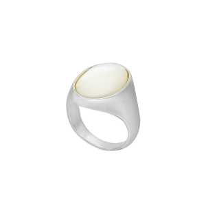 Anillo piedra oval Nacar
