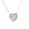 conjunto plata corazon con cubics