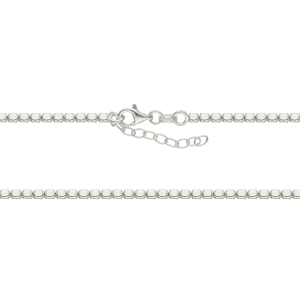 cadena plata dados c 2.5 + ext x 45cm