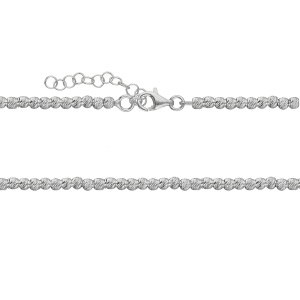 cadena plata bolitas facetadas interno plata