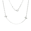 fantasía plata collar espejado + dijes mariposas