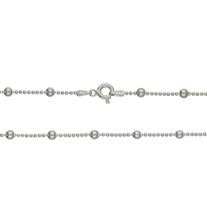 cadena plata collar bolita 1x1