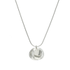 fantasía plata collar snake + dije círculo