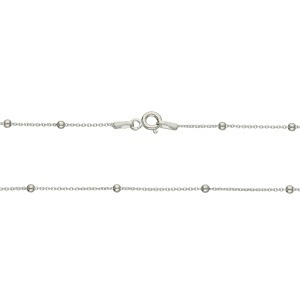 cadena plata forcet 0.25 bolitas 2mm