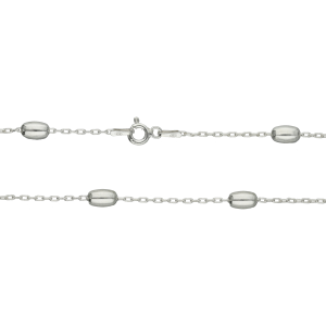 cadena plata forcet40 con bol oval