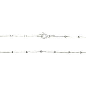 cadena plata grumet 0.25 bolitas