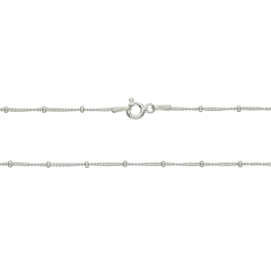 cadena plata grumet30 bolitas