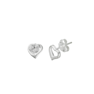 aro plata perno corazon