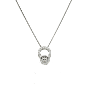 conjunto plata perno con cubics