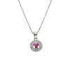 conjunto plata circulo cubics +piedra