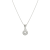 conjunto plata circulo corazon