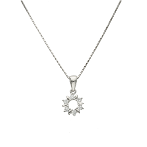 conjunto plata flor cubics