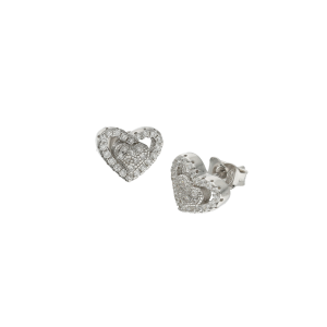 aro doble corazon con piedras